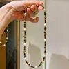 Colar Gargantilha Design Sense com Pérola Barroca Natural e Olho de Tigre