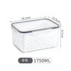 Caixa de Armazenamento de Geladeira de Camada Dupla Pode Ser Refrigerada e Drenada Cesta de Armazenamento Caixa Especial para Armazenamento de Frutas, Vegetais e Grãos de Geladeira de Cozinha