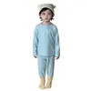 Conjunto de Roupa Íntima Térmica Infantil Sem Costura 2026 Outono/Inverno Meninos e Meninas Blusa e Calça Quentes Roupa de Casa para Bebê