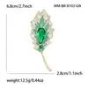 Broche Folha de Zircônia Estilo Japonês e Coreano Elegante Atmosférico Alfinete Terno Jaqueta Cheongsam Acessórios Elegantes Vestido de Jantar Corsage