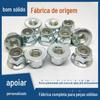 Os fabricantes produzem hexágono com porca de dente reverso de dente esquerdo M6 personalizada galvanizada nylon anti-afrouxamento porca de travamento automático personalizada