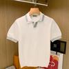 Camisa Polo para Hombre 2024 Verano Marca de Moda Tendencia Ajuste Delgado Color Sólido Yilite Cuello Polo Tejido Seda de Hielo Manga Corta con Efecto Enfriador