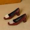 Elegantes zapatos Mary Jane para mujer, nuevo modelo de primavera y otoño, con hebilla cuadrada de pedrería, de tacón alto, tacón grueso, punta cuadrada, sin cordones, zapatos de un solo color de corte bajo