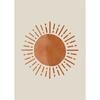 Nuevo cuadro colgante sencillo de AliExpress con diseño de sol y luna bohemio, rosa, geométrico, abstracto, para sala de estar, lienzo decorativo.