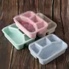 Venta Directa de Fábrica Cuadrada Caja de Almuerzo de Cuatro Compartimentos Caja de Empaque Dividida de Paja de Trigo Caja de Almuerzo Caja de Almuerzo de Plástico Caja de Almuerzo Portátil