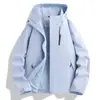 Jaqueta Impermeável Casual Esportiva Respirável Solta Cor Sólida Primavera Outono 2026 Roupas de Montanhismo Camada Única para Exterior Roupas de Exterior de Camada Única para Jovens