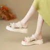 Hermosas Sandalias de Doble Propósito para Mujer, Nuevo Estilo de Hada Verano 2026, Adecuadas para Usar con Faldas, Sandalias de Playa de Suela Gruesa