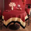 Mantel de Mesa para Té de Año Nuevo 2026 Nuevo Mantel Rojo para Mesa de Comedor, Salvamanteles Atmosférico, Protector Decorativo de Superficie de Mesa para Festival de Primavera