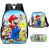 Nueva Mochila Escolar de Dibujos Animados de Mario de Amazon Mochila para Estudiantes de Primaria y Secundaria Mochila Super Mario Juego de Tres Piezas en Stock