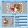 Decoraciones Navideñas Gnomo Corona Roja Pegatina Estática para Puerta de Vidrio Ventana 2027 Atmósfera Transfronteriza