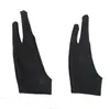Guantes de spandex para mano izquierda y derecha, con pintura en la muñeca, antidesgaste, antisudor y antiincrustantes. Boceto especial, unisex, 2 dedos.