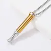 Collar de Respiración para Meditación de Color Empalmado en Acero Inoxidable Colgante de Silbato Herramienta Desmontable de Aromaterapia para Dejar de Fumar Respiración para Meditación