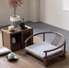Silla Nueva Estilo Chino de Madera Maciza de Olmo Viejo Silla de Té Silla de Respaldo Redondo Silla para Gran Tutor Chan Sombrero Oficial Silla para Meditación Sentado Mesa de Té Silla con Respaldo para Persona Principal