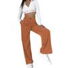 Pantalones Casuales de Cintura Alta para Mujer, Nuevos de Otoño 2025 Amazon, Color Sólido de Pana, Pierna Recta Holgada, para Mujer