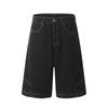 Jeans Americano de Nicho para Homens de Rua Transfronteiriço, Design Solto, Calças Retas Invertidas, Calças Casuais de Cinco Pontos para Usar ao Contrário