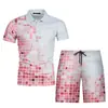 Nueva moda de verano para hombre, polo casual con estampado 3D, cuello camisero, traje casual
