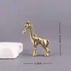 Latón Puro Sólido Decoración de Escritorio de Oficina Pequeños Adornos Colt Bronce Mascota de Té Joyería Artesanía Regalo Pieza de Mano