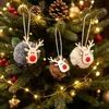 Pingente de veado de feltro de Natal transfronteiriço, guirlanda de árvore de Natal, decoração de lareira para casa, chaveiro, pingente de rena para bolsa