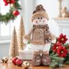Nuevos Adornos Navideños Retro de Copo de Nieve Pequeño y Cuadros, Muñeca Telescópica para Decoración de Hotel, Bar, Centro Comercial