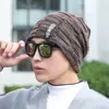 Invierno a prueba de frío Nuevo Jersey para hombre Gorro Deportes al aire libre Protección cálida para los oídos Gorro de punto Etiqueta de letras cuadradas Gorro de lana