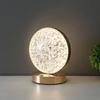 Lámpara de Mesa de Cristal de Alta Gama Estrella Luna Pasarela Recargable para Dormitorio Mesita de Noche Luz Nocturna Lámpara de Mesa Decorativa de Atmósfera