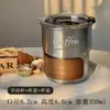 Venda direta da fábrica copo portátil espessado de aço inoxidável 304 com tampa e canudo, copo de café estilo americano com manga de madeira anti-queimadura