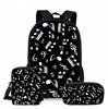 Temporada de Apertura 2023 Nueva Mochila para Estudiantes Universitarios Transfronterizos Mochila de Tres Piezas Piano Tela Oxford