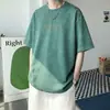Camiseta Bordada para Hombre Inspirada en Diseño Juvenil, de Manga Corta, Nuevo Estilo de Verano para Estudiantes de Secundaria y Preparatoria, Top de Moda Tie-Dye Estilo Americano