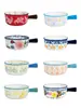 Tigela de cerâmica criativa com alça para cereais, sopa, macarrão, café da manhã estilo japonês, arroz, uso doméstico, tigelas de sopa e salada