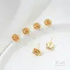 Aretes de Rosa Estéreo de Oro Grueso Chapado en Oro de 14K que Conservan el Color con Aros Colgantes DIY Aretes Hechos a Mano Materiales para Accesorios de Aretes