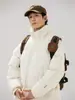 Nueva chaqueta corta de algodón de invierno con cuello alto, unisex, engrosada y cálida, abrigo casual de moda