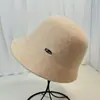 Chapéu de pescador de pelúcia irregular de tricô estilo coreano outono e inverno all-match quente cor sólida chapéu bucket feminino outono e inverno lã de alta qualidade
