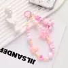 Colgante de oso de colores para teléfono móvil, cadena para teléfono móvil DIY, caja sorpresa, clip trasero para teléfono móvil, cuerda para colgar al hombro, cadena de muñecas, cuentas, llavero colgante para bolso