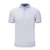 Algodão 95% elastano 5% gola lisa Branco fábrica comercial manga curta lapela camisa polo etiqueta bordada
