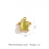 Piedra de Ojo de Gato Moda Lujo Ligero Colgante Joyería Serie Cangrejo Tortuga Colgante de Acero Inoxidable DIY Accesorios para Joyería