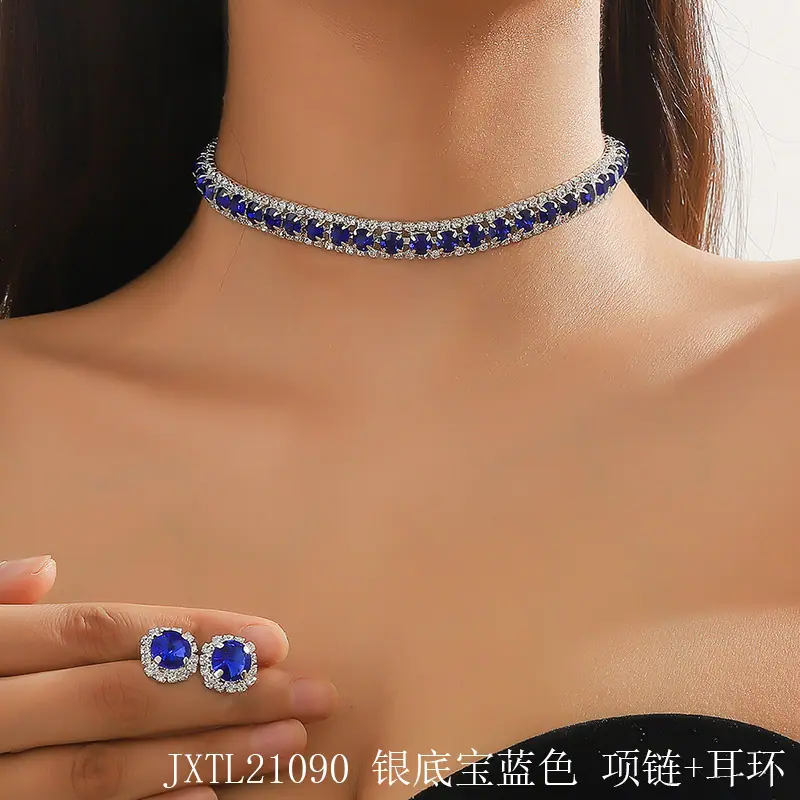 JXTL21090 银底宝蓝色 项链+耳环800.jpg