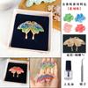 Horquilla de fondo brillante hecha a mano no patrimonial embrión inferior broche de mariposa joyería paquete de material diy pulsera de trébol de cuatro hojas aleación