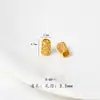 Color Fuerte Mate Retención de Color Oro Arena DIY Amarillo Cuenta de la Fortuna, Cuenta de Transferencia con el Carácter para Bendición, Cuenta Espaciadora para Pulsera y Collar para Mujeres