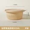 Caja de Almuerzo Biodegradable de Almidón de Maíz, Caja de Embalaje Desechable, Caja Redonda Engrosada de Grado Alimenticio para Llevar