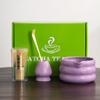 Conjunto de Chá Matcha Transfronteiriço Conjunto de 7 Peças Estilo Japonês Ponto de Areia Esmalte Caixa de Presente Conjunto de Chá Baibenli Cerâmica Fengcha Li do Instagram
