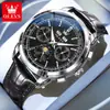 Relógio Mecânico Skeleton Multifuncional de Negócios da Marca Olevs Totalmente Automático para Homens com Movimento Skeleton