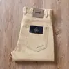 Pantalones rectos grises de verano para hombre, finos, de algodón puro, microelásticos, lavado pesado, alta gama, lujo ligero, vaqueros casuales holgados