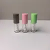4ml Tubo Vacío de Brillo de Labios con Aplicador Grande Tubo Redondo Transparente Botella de Relleno de Brillo de Labios Material de Empaque para Cosméticos de Maquillaje Tubo de Relleno Multicolor