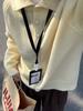 Suéter Cálido Engrosado con Cuello Polo Azul Leche para Mujer, Chaqueta Cardigan de Punto de Botones Sencillos para Otoño e Invierno, Top Suave y Ceroso