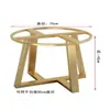 Nuevo Modelo Mesa de Cristal con Patas Redondas, Estructura de Hierro Mármol, Patas Elevadas, Mesa de Centro Redonda Pequeña, Mesa de Comedor