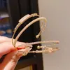 Pulsera Abierta de Doble Capa Geométrica Ovalada Cuadrada con Circonita Retro Francesa Joyería de Nicho de Moda de Lujo Ligero