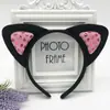 Spot Acessório de Cabeça Coreano Orelhas de Gato Pretas Faixa de Cabelo Faixa Punk Estilo Leopardo Faixa de Cabelo de Pelúcia Grampo de Cabelo