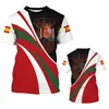 2025 Nueva Camiseta para Hombre con Estampado de Bandera Alemana Moda Casual Cuello Redondo Manga Corta Top Trendy de Calle Harajuku