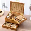 Caja de Joyería de Madera Maciza, Completamente Cerrable con Llave, Gran Capacidad, Caja de Almacenamiento de Joyería Multifuncional, Joyero, Regalo de Boda, Almacenamiento Tipo Cajón