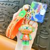 Llavero de monstruo con baño de color mágico creativo, accesorios para bolsos de dibujos animados, llavero de monstruo de un solo ojo, colgante pequeño de moda para coche
